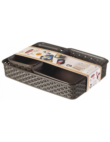 SET 3 CESTAS CHOCOLATE