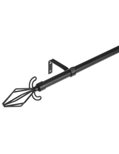 KIT BARRA CORTINA EXTENSIBLE NEGRO