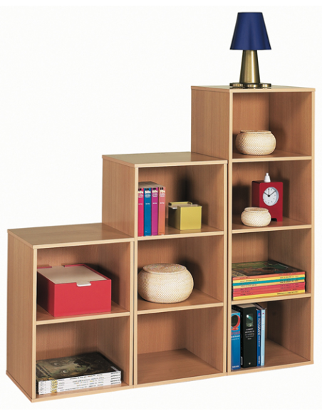 ESTANTERIA 2 CUBOS ROBLE