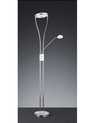 LÁMPARA PIE LED CROMO RENNES