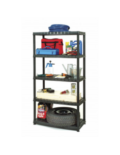 ESTANTERIA RESINA NEGRO 5 BALDAS