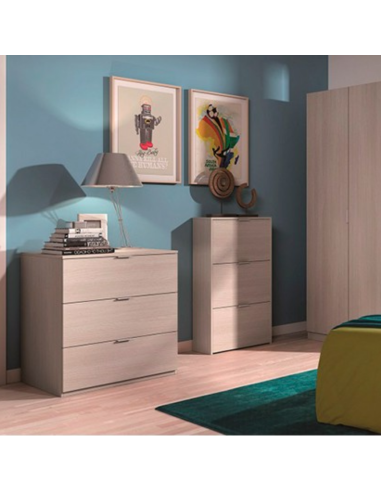 CÓMODA 3 CAJONES ROBLE