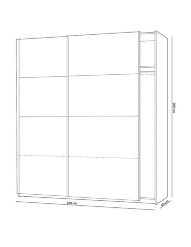 ARMARIO ROPERO 2 PUERTAS CORREDERAS