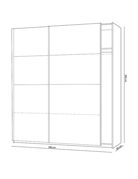 ARMARIO ROPERO 2 PUERTAS CORREDERAS