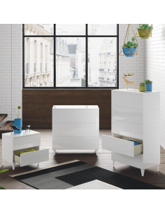 MESITA 2 CAJONES LOFT BLANCO 2