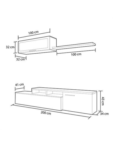 SALÓN TV ROBLE/BLANCO
