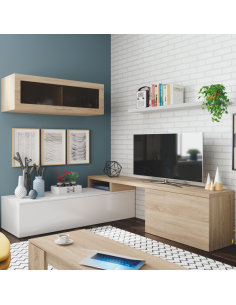 SALON NEXUS BLANCO BRILLO/ROBLE 2