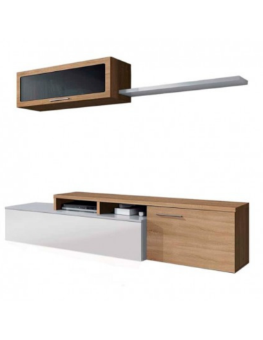 SALÓN TV ROBLE/BLANCO