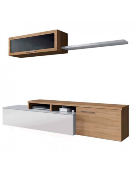 SALÓN TV ROBLE/BLANCO