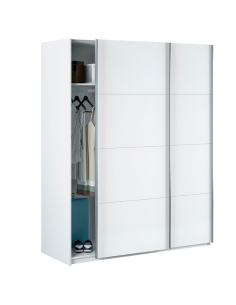 ARMARIO ROPERO 2 PUERTAS CORREDERAS BLANCO