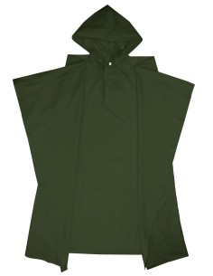 PONCHO de  lluvia capucha verde PVC 187 VELILLA 2