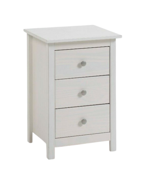 MESITA TABAC 3 CAJONES BLANCO