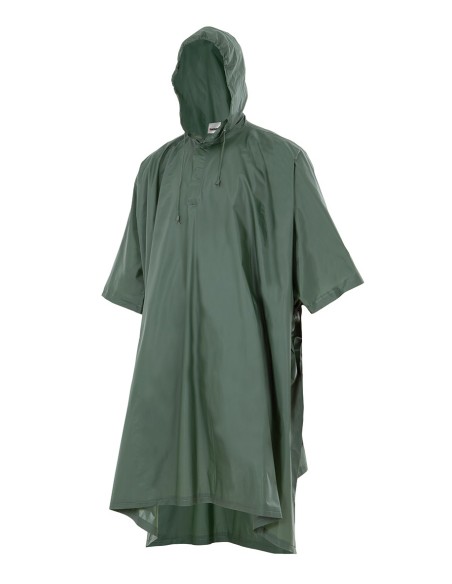 PONCHO de  lluvia capucha verde PVC 187 VELILLA