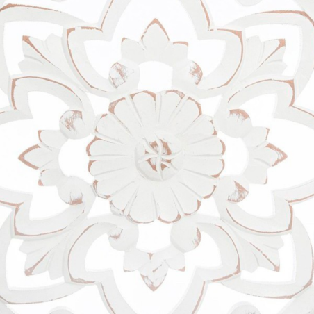 CUADRO TALLADO ARABESCO BLANCO