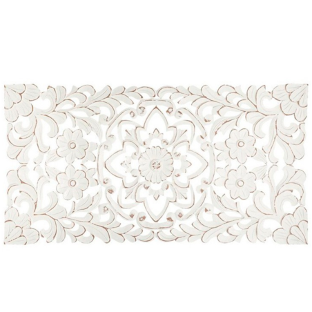 CUADRO TALLADO ARABESCO BLANCO