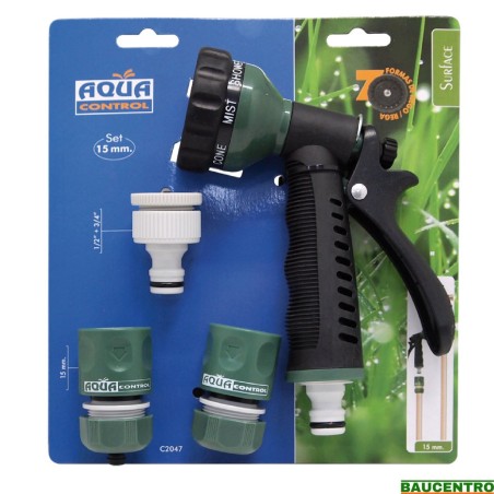 PISTOLA RIEGO + CONECTORES