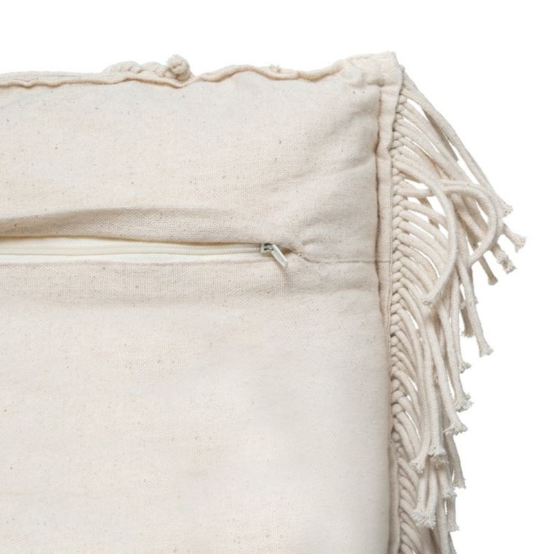 COJÍN MACRAMÉ CRUDO