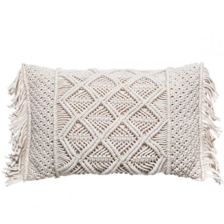 COJÍN MACRAMÉ CRUDO
