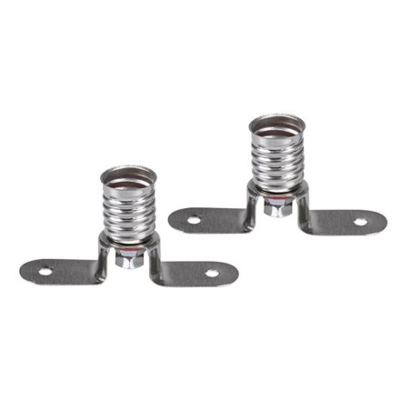 PACK 2 PORTALÁMPARAS ROSCA ALUMINIO