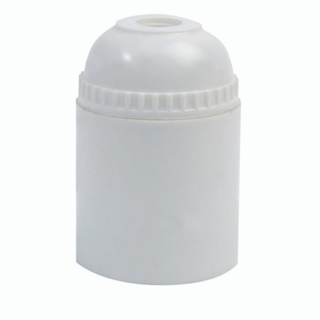PORTALAMPARAS TERMOPLÁSTICO LISO E-27 BLANCO