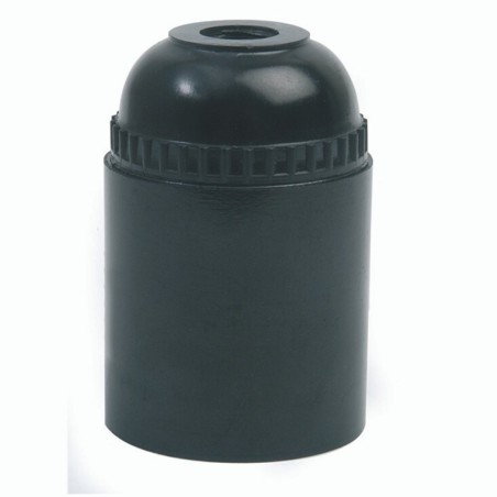 PORTALAMPARAS TERMOPLÁSTICO LISO E-27 NEGRO