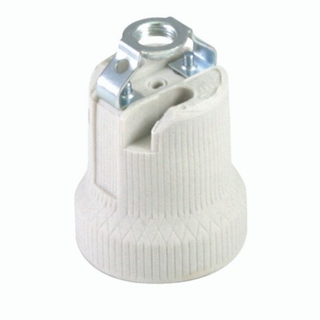 PORTALÁMPARAS PORCELANA E-27 BLANCO