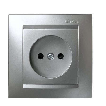 BASE ENCHUFE BIPOLAR ALUMINIO SIMON15