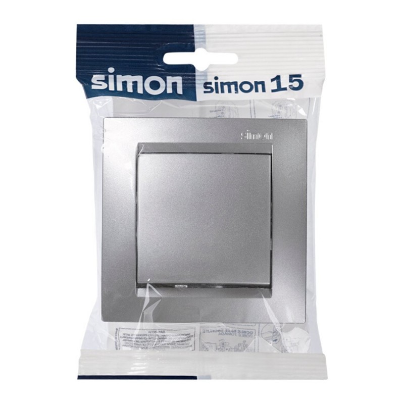 PULSADOR NEUTRO ALUMINIO SIMON15