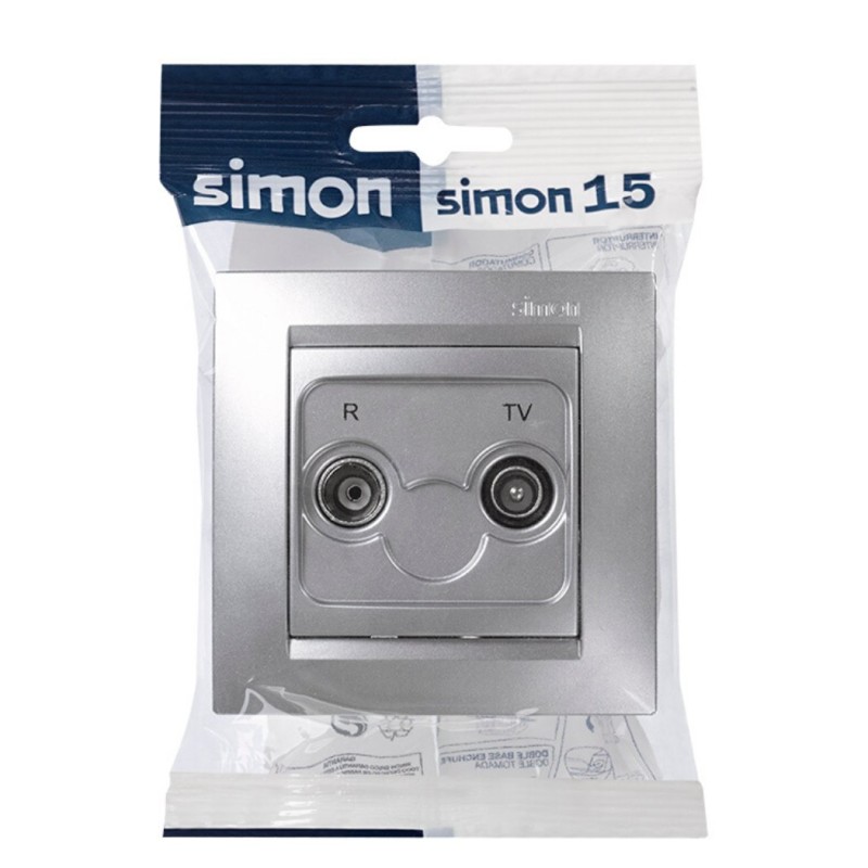 TOMA R+TV INTERMEDIA ALUMINIO SIMON 15