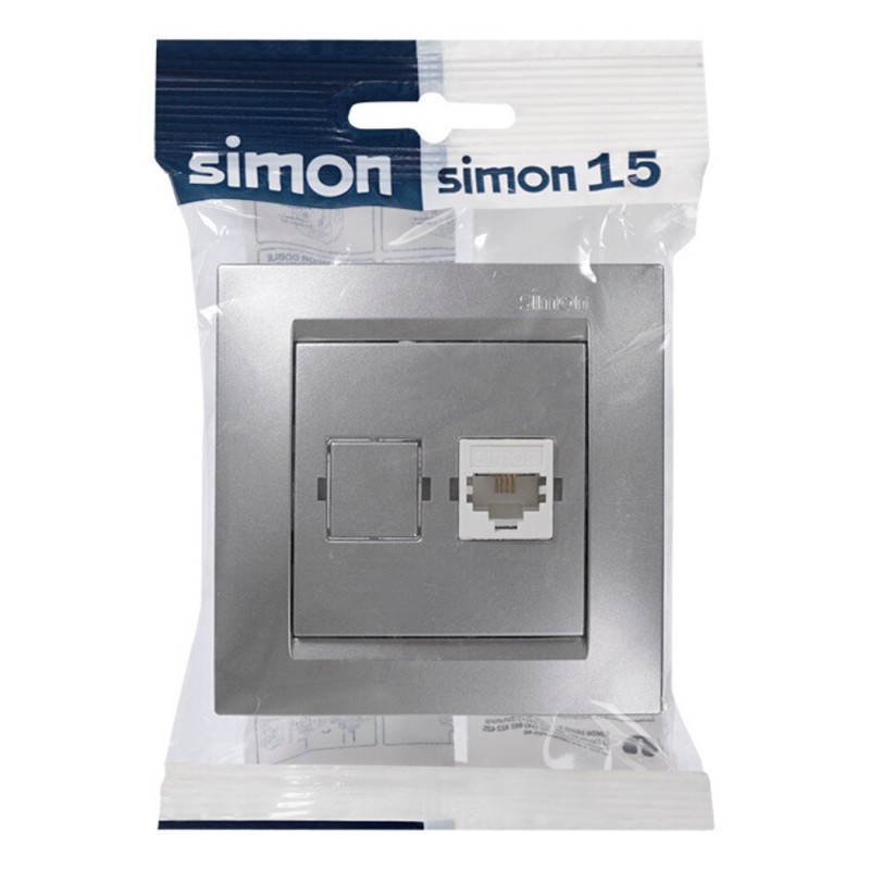 TOMA TELÉFONO ALUMINIO SIMON 15
