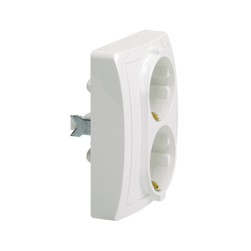 BASE ENCHUFE DOBLE 2P+TT BLANCO SIMON 15