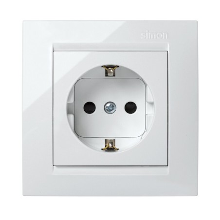 BASE ENCHUFE 2P+TT BLANCO SIMON15