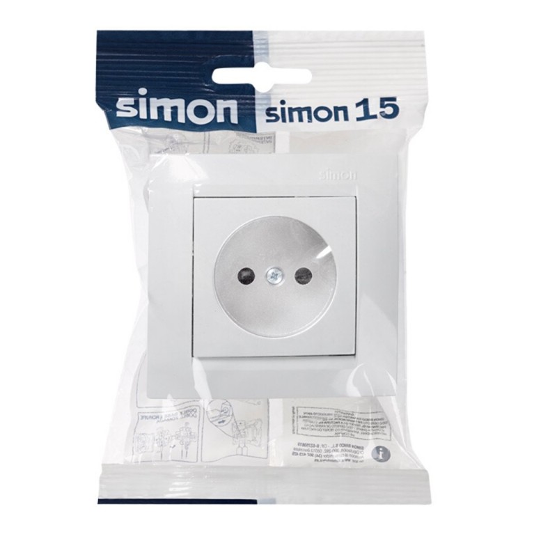 BASE ENCHUFE BIPOLAR BLANCO SIMON15