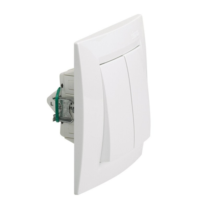 CONMUTADOR DOBLE BLANCO SIMON15