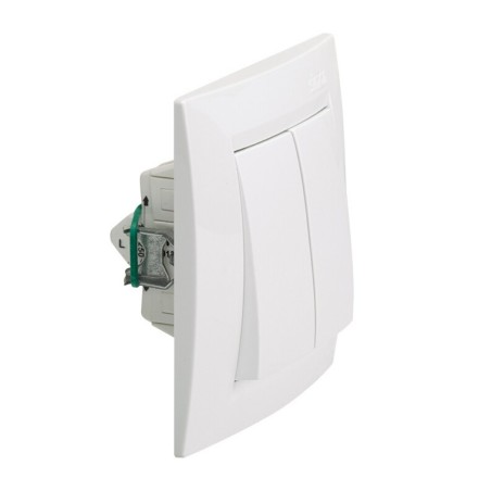CONMUTADOR DOBLE BLANCO SIMON15