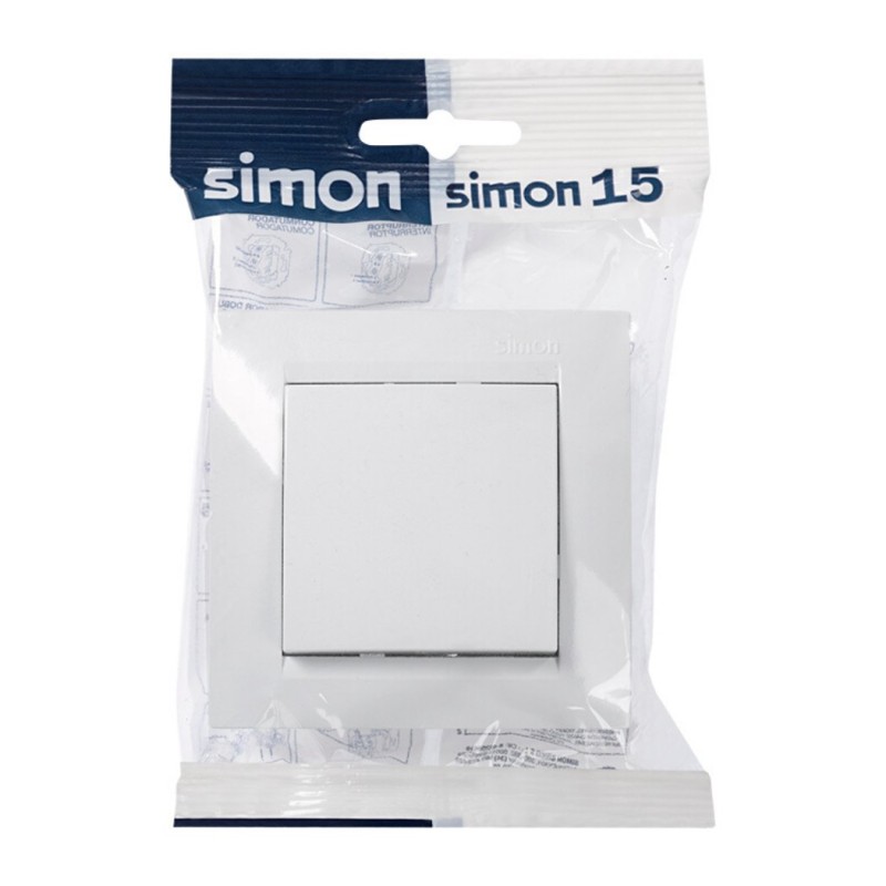 PULSADOR NEUTRO BLANCO SIMON15