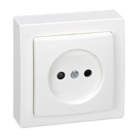 BASE ENCHUFE BIPOLAR BLANCO  SUPERFICIE