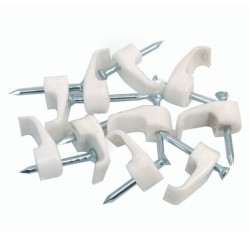 GRAPA CABLE PLANO 2x0,75mm. BLANCO