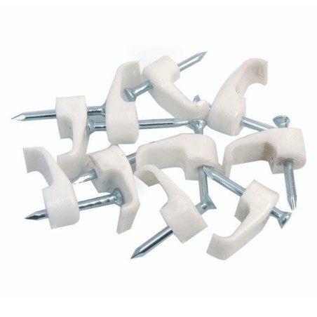 GRAPA CABLE PLANO 2x0,75mm. BLANCO