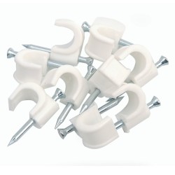 GRAPA CABLE REDONDO 2x1mm. BLANCO
