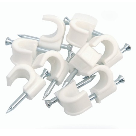 GRAPA CABLE REDONDO 2x1mm. BLANCO