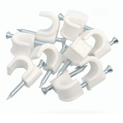 GRAPA CABLE REDONDO 2x4MM BLANCO