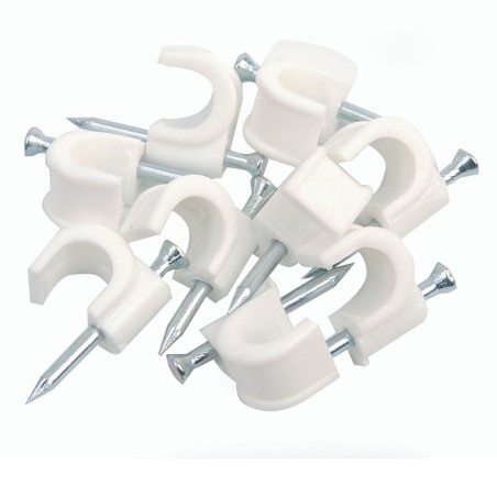 GRAPA CABLE REDONDO 2x4MM BLANCO
