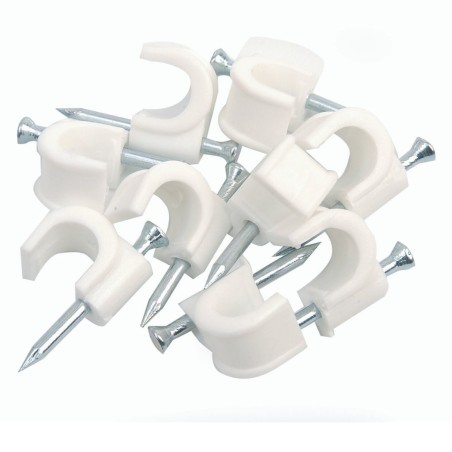 GRAPA DE CABLE REDONDO 3x2,5MM BLANCO