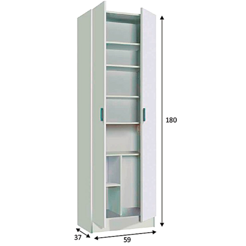 ZAPATERO ARMARIO MULTIUSOS BLANCO