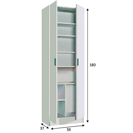 ZAPATERO ARMARIO MULTIUSOS BLANCO