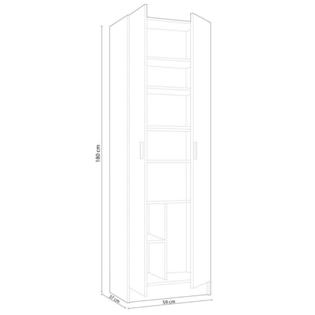 ZAPATERO ARMARIO MULTIUSOS ROBLE