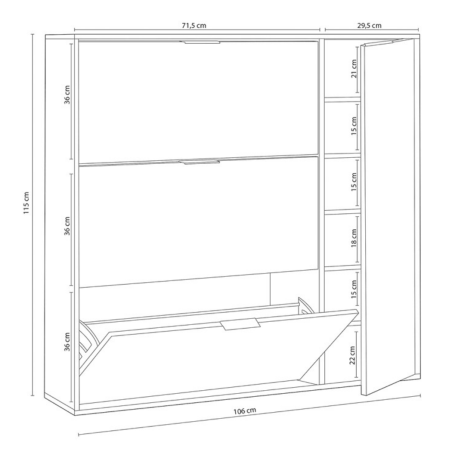 ZAPATERO CLASS BLANCO Y ROBLE