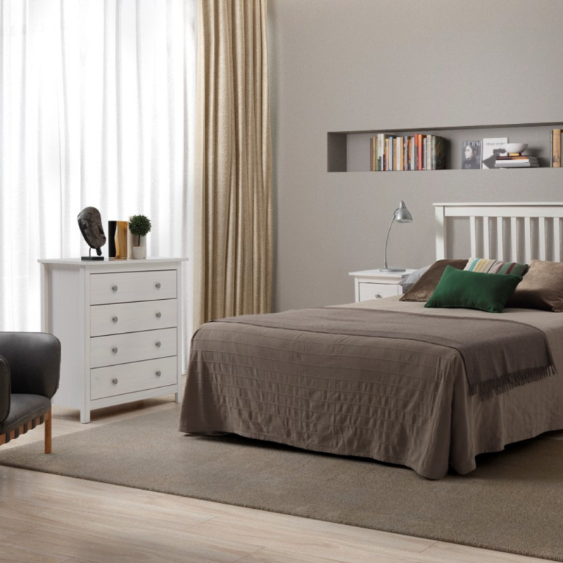 CÓMODA TABAC 4 CAJONES BLANCO