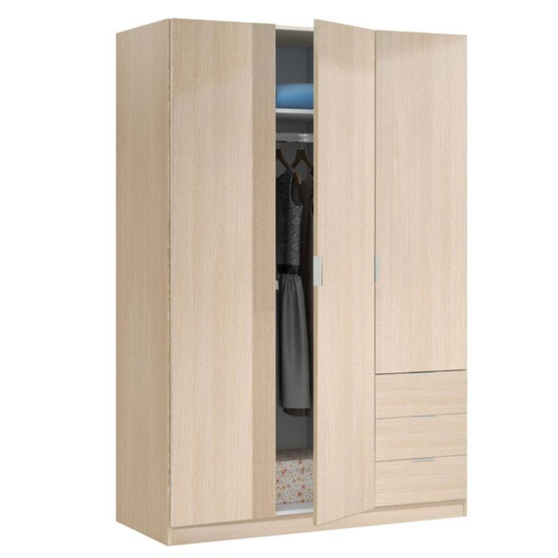 ARMARIO ROPERO LOW COST 3 PUERTAS + 3 CAJONES...